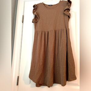 Hemish corded ruffle cap sleeve dress size medium